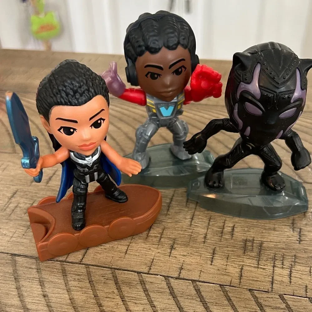 2022 Black Panther 🐆 Happy Meal 🥘 Toys 🧸 3 Superheroes